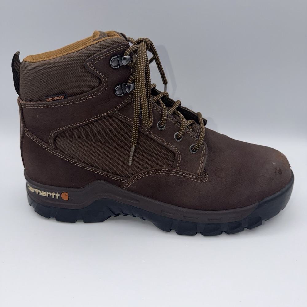 Carhartt Dark Brown Rugged Flex 6" Steel Toe Work Boots Mens 10.5 Style FF6013-M